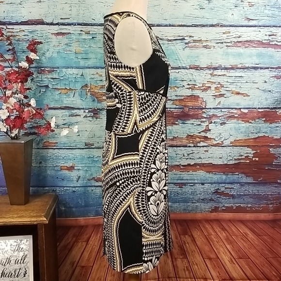 Sangria Black, Brown and white pattern dress NWT - Picture 3 of 8